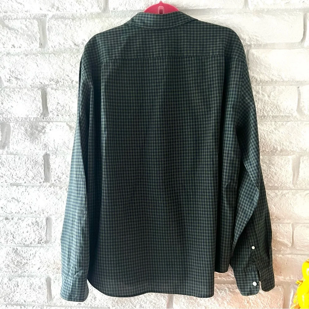 J Crew Green Navy Classic Cotton Shirt XL